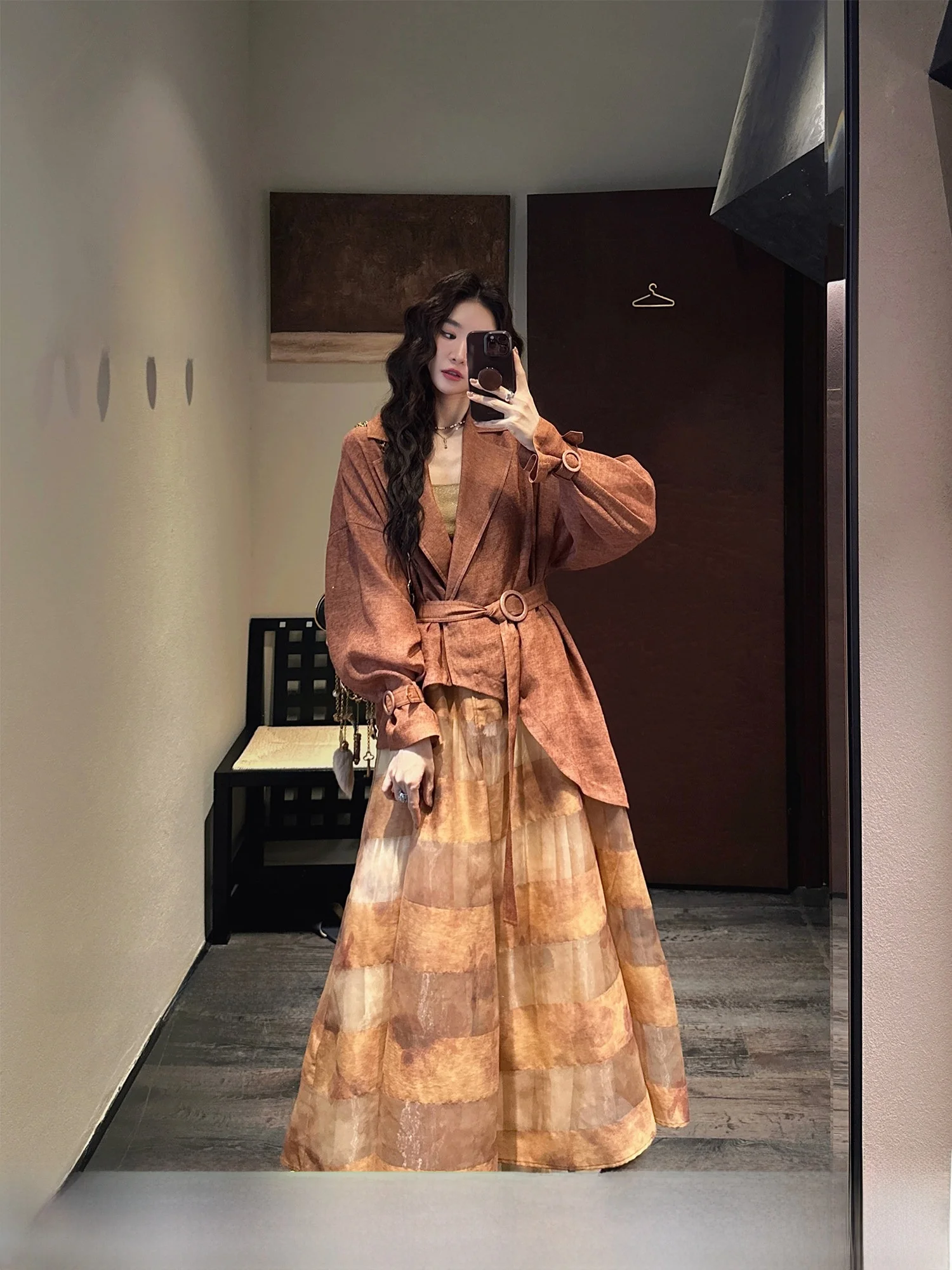 New Chinese Style Women's Dress Half Summer Linen Large Tapestry Splicing Midi Skirt Loose Fit Long Sleeve Spring Fashion
New Chinese Style Women's Dress Half Summer Linen Large Tapestry Splicing Midi Skirt Loose Fit Long Sleeve Spring Fashion