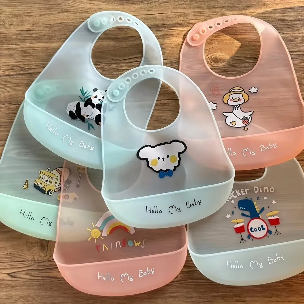 New Cartoon Print Baby Bibs Waterproof Adjustable Neck Baby Feeding Bib Washable Soft Silicone Eating Protector
New Cartoon Print Baby Bibs Waterproof Adjustable Neck Baby Feeding Bib Washable Soft Silicone Eating Protector