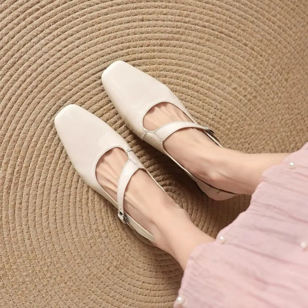 NEW Summer Women Sandals Split Leather Shoes for Women Square Toe Chunky Heel Shoes Cover Toe Slingback Shoes Slip-on Sandals
NEW Summer Women Sandals Split Leather Shoes for Women Square Toe Chunky Heel Shoes Cover Toe Slingback Shoes Slip-on Sandals