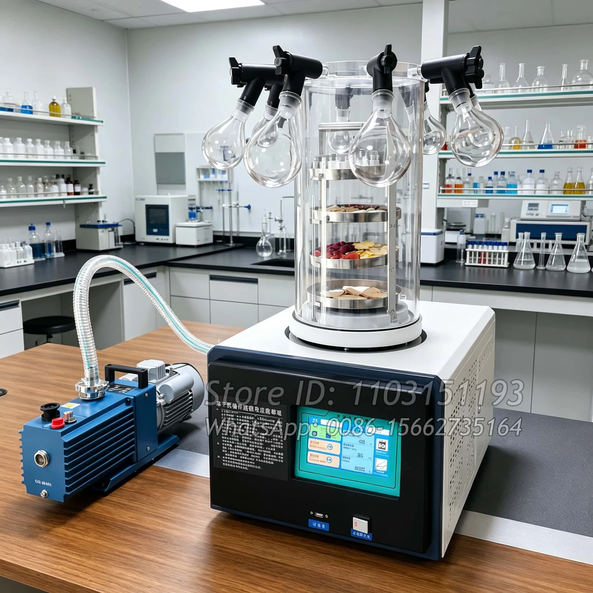 Table Top -60 Degrees Lab Lyophilizer Stoppering Vacuum Freeze Dryer Freeze Drying Equipment For Laboratory Research Food Sample
Table Top -60 Degrees Lab Lyophilizer Stoppering Vacuum Freeze Dryer Freeze Drying Equipment For Laboratory Research Food Sample
