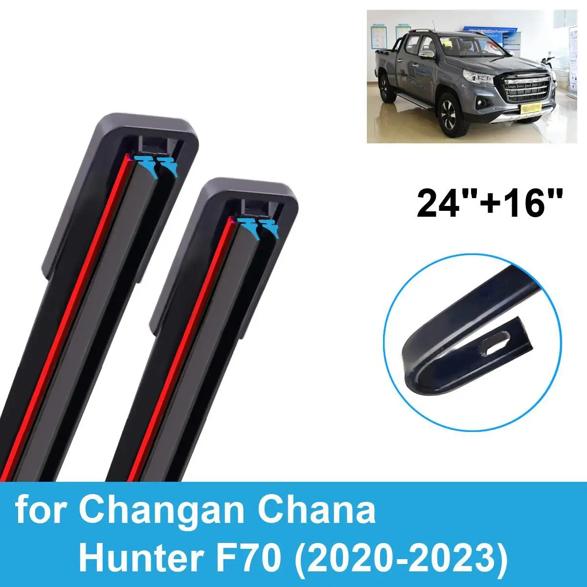 Car Wiper for Changan Chana Hunter F70 2020-2023 24" + 16" Front Rear Wiper Blades Brushes Cutter Accessories 2021 2022 2023
Car Wiper for Changan Chana Hunter F70 2020-2023 24" + 16" Front Rear Wiper Blades Brushes Cutter Accessories 2021 2022 2023