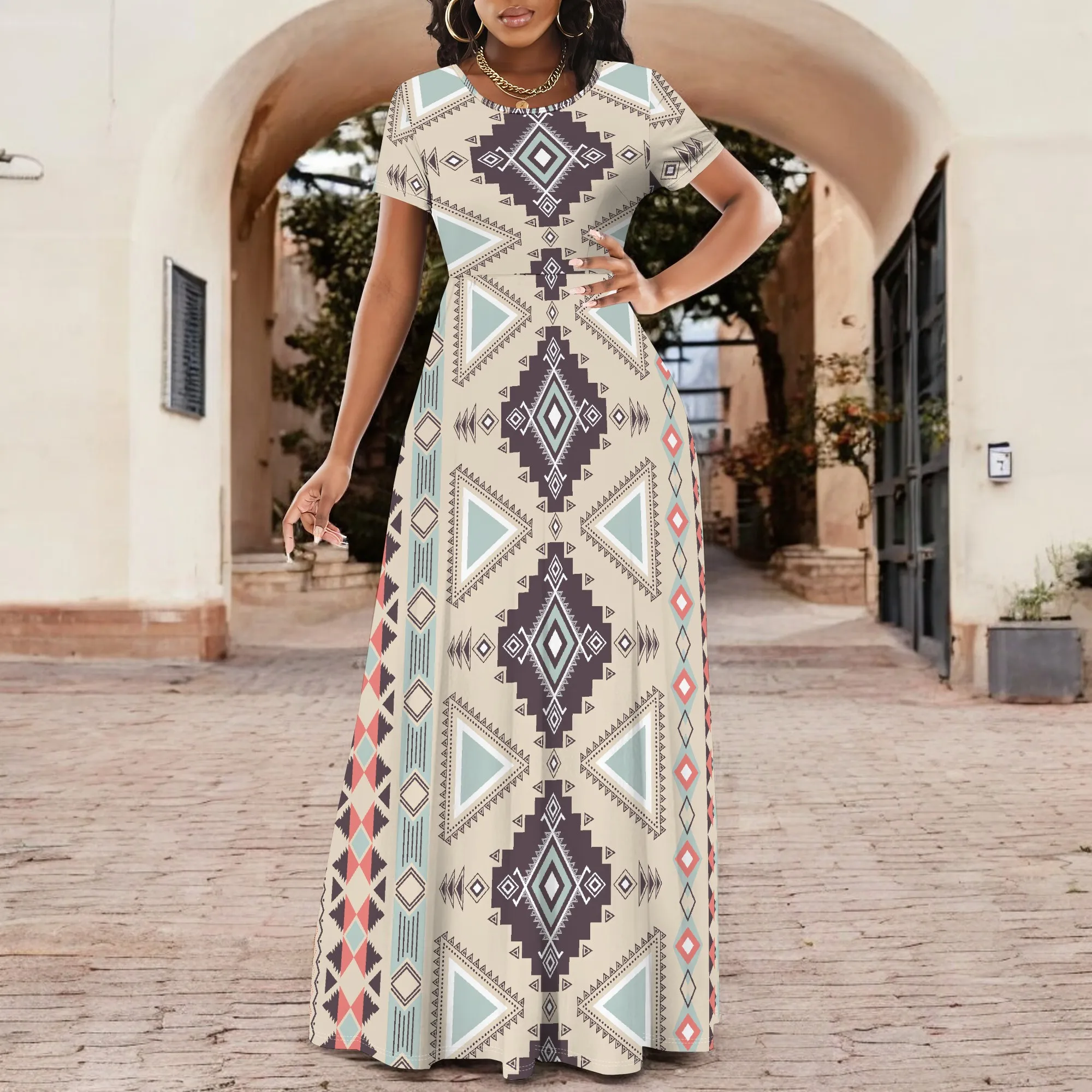 Women's Short Sleeve Sexy Neck Loose Boho Long Dress Fashion Printed Split Hem Club Party Casual Vacation Maxi Dress
Women's Short Sleeve Sexy Neck Loose Boho Long Dress Fashion Printed Split Hem Club Party Casual Vacation Maxi Dress