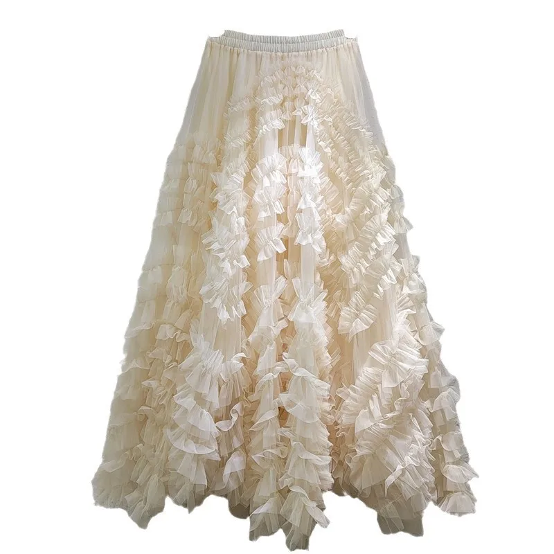 2026 Summer New Mesh Heavy Duty Half Skirt Women Elegant Big Swing Long Skirt Slim Hip Cover Cake Umbrella Skirt
2026 Summer New Mesh Heavy Duty Half Skirt Women Elegant Big Swing Long Skirt Slim Hip Cover Cake Umbrella Skirt