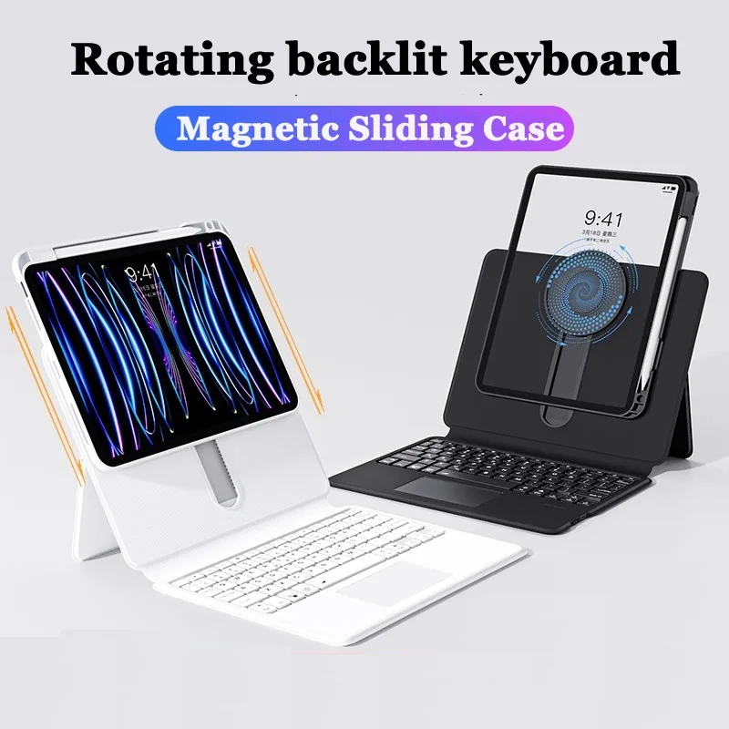 Blacklit Keyboard for IPad Pro 12.9 2022 2021 for IPad Pro 12.9inch 2020 2018 Suspension Slide Magnetic Leather Rotatable Case
Blacklit Keyboard for IPad Pro 12.9 2022 2021 for IPad Pro 12.9inch 2020 2018 Suspension Slide Magnetic Leather Rotatable Case