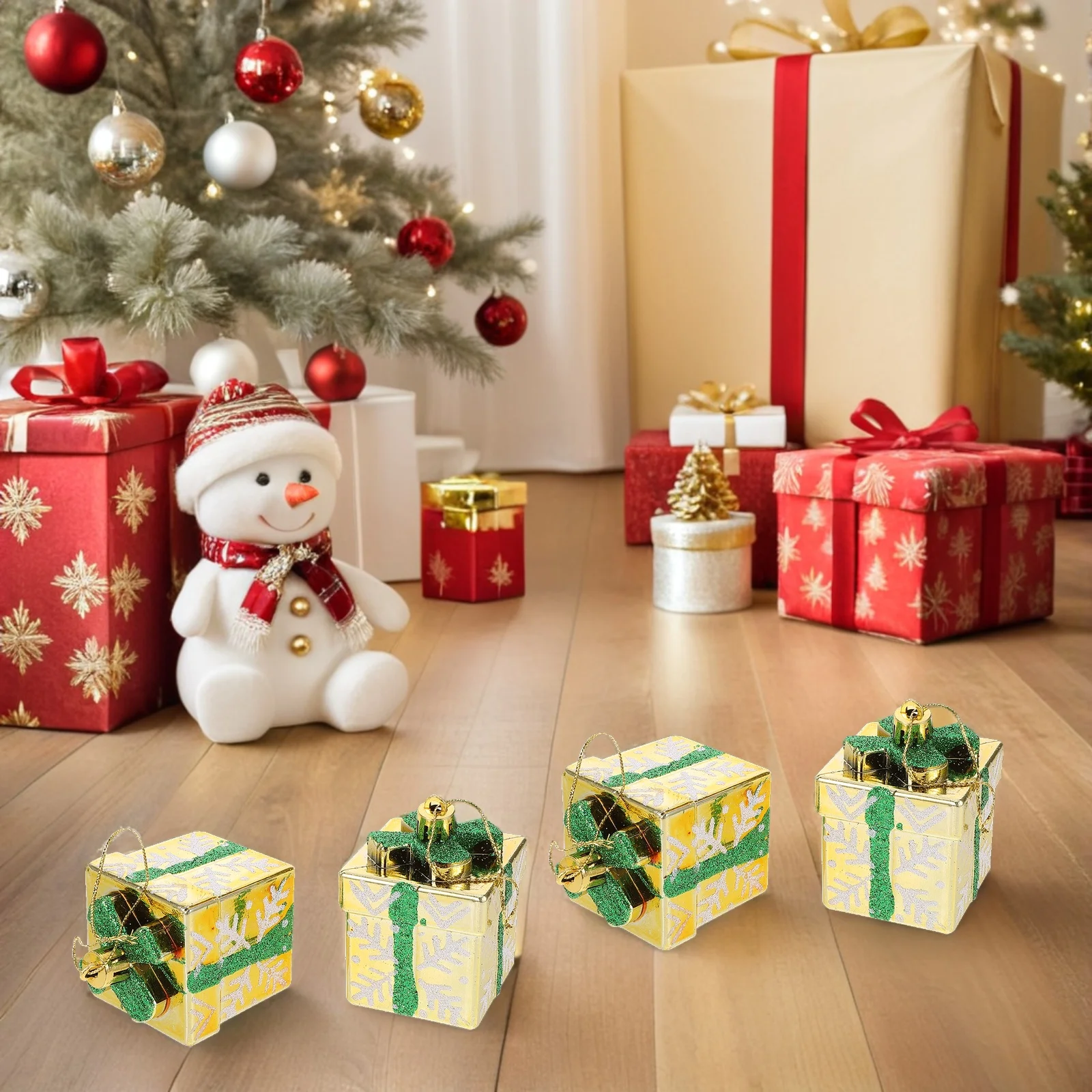 4Pcs Christmas Tree Hanging Gift Box Ornaments Handpainted Mini Decorative Boxes Xmas Holiday Party Decor Tiny Present Boxes
4Pcs Christmas Tree Hanging Gift Box Ornaments Handpainted Mini Decorative Boxes Xmas Holiday Party Decor Tiny Present Boxes