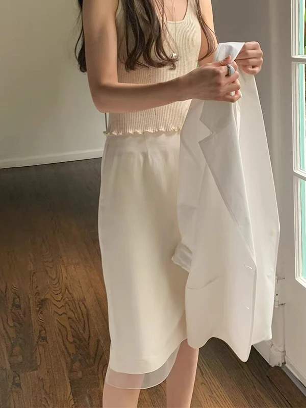Lace Splice Wrap around Skirt Women's High Waist A-Line Long Skirts Summer Commute Style Elegant Versatile Midi Skirt
Lace Splice Wrap around Skirt Women's High Waist A-Line Long Skirts Summer Commute Style Elegant Versatile Midi Skirt