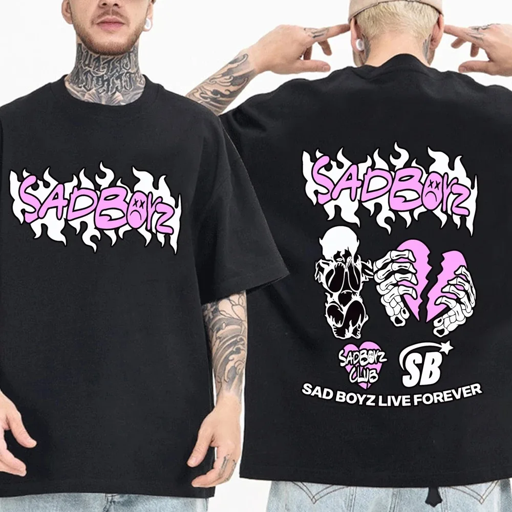 Летняя совместная развивающая футболка с короткими рукавами и круглым вырезом в стиле Харадзюку для фанатов Junior H Sad Boyz
Летняя совместная развивающая футболка с короткими рукавами и круглым вырезом в стиле Харадзюку для фанатов Junior H Sad Boyz