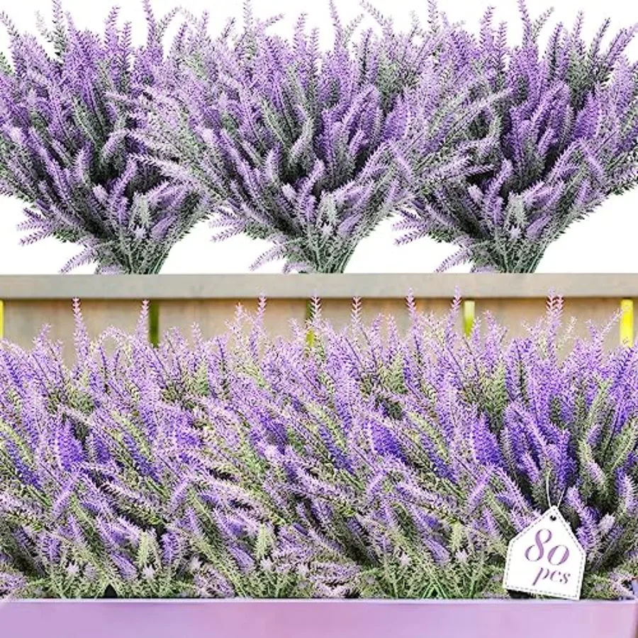 Bundles Artificial Lavender Flowers UV Resistant Faux Plastic Flowers Faux Lavender Plants for Outdoor Garden Patio Window Box
Bundles Artificial Lavender Flowers UV Resistant Faux Plastic Flowers Faux Lavender Plants for Outdoor Garden Patio Window Box