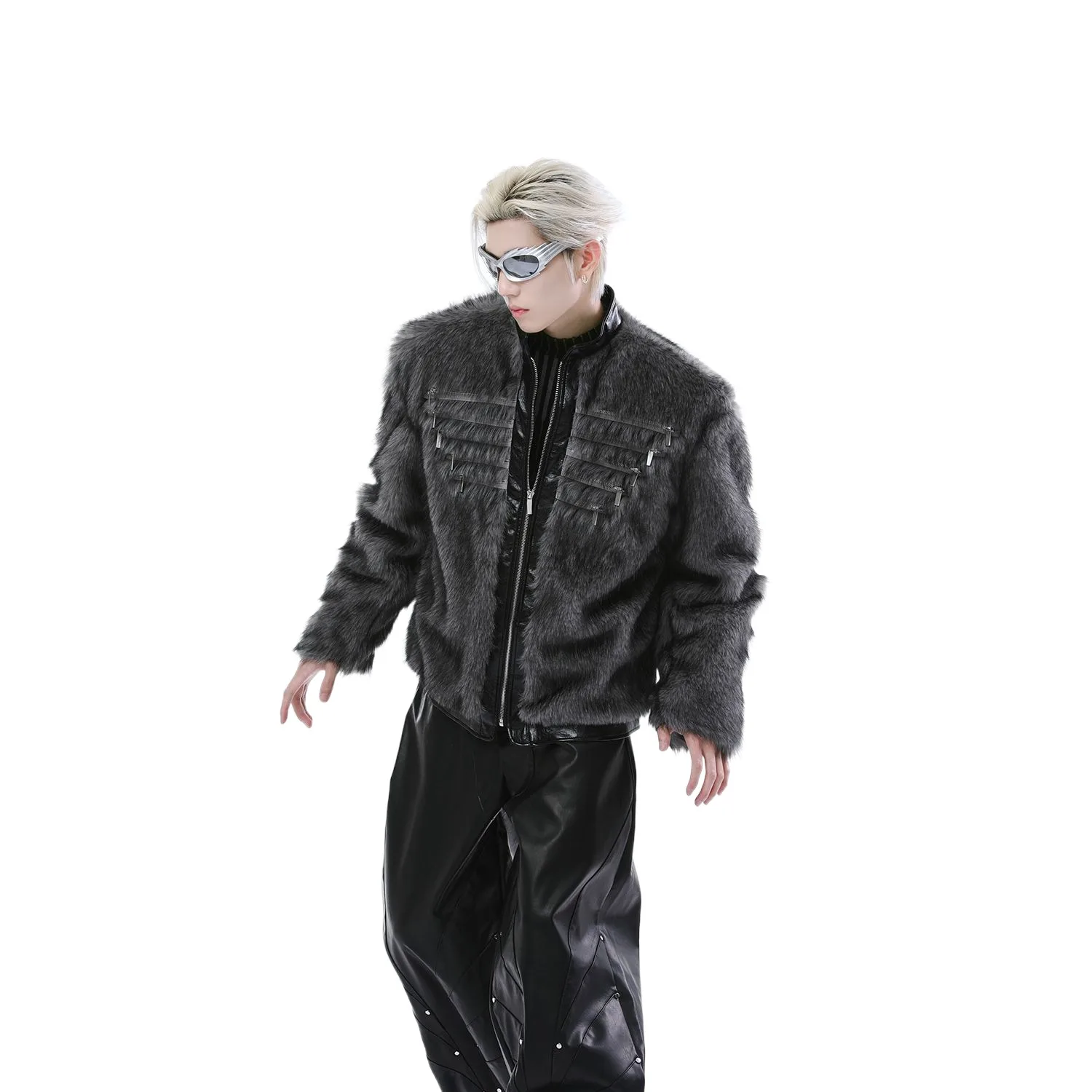 Men's Fashion Elegant Faux Fur Jacket With Multi Zippers Decoration Winter Warm Fur Overcoat Thick Thermal Outerwear For Male
Men's Fashion Elegant Faux Fur Jacket With Multi Zippers Decoration Winter Warm Fur Overcoat Thick Thermal Outerwear For Male
