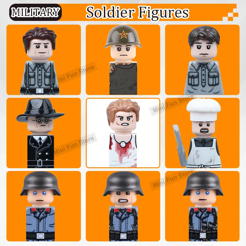 Military Army Air Force Soldier Officer Figure Building Blocks Soviet Infantry Artillery Warrior Accessories DIY Bricks Toy Gift
Military Army Air Force Soldier Officer Figure Building Blocks Soviet Infantry Artillery Warrior Accessories DIY Bricks Toy Gift