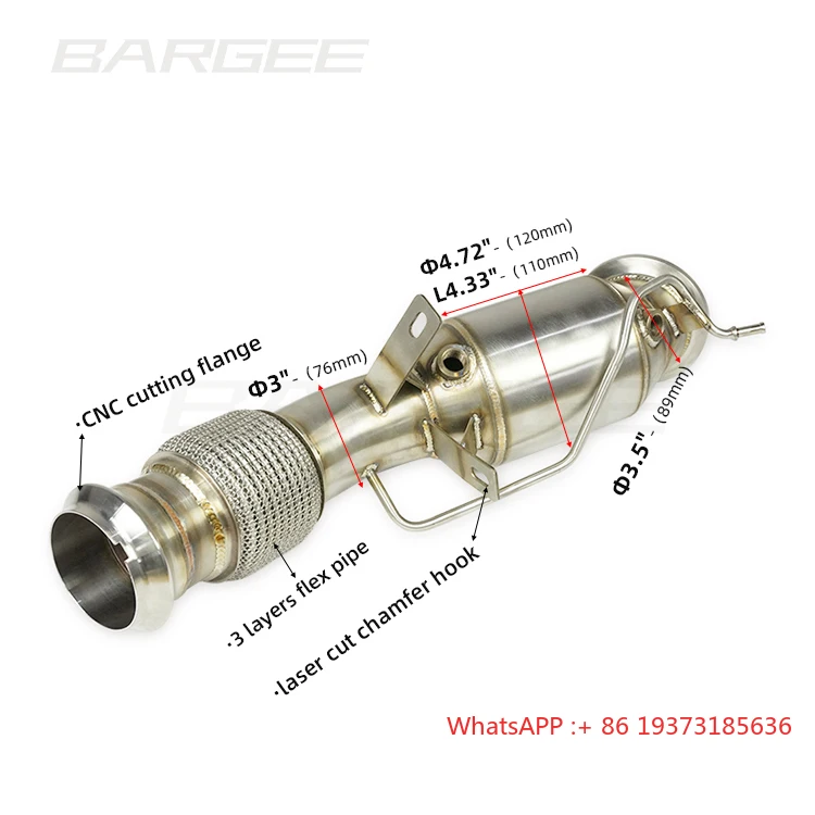 Bargee Performance Catless Exhaust Downpipe for G30 G38 2021UP 540i G14 G15 G16 840i G29 Z4 B58 3.0T 2021UP Turbo Downpipe
Bargee Performance Catless Exhaust Downpipe for G30 G38 2021UP 540i G14 G15 G16 840i G29 Z4 B58 3.0T 2021UP Turbo Downpipe