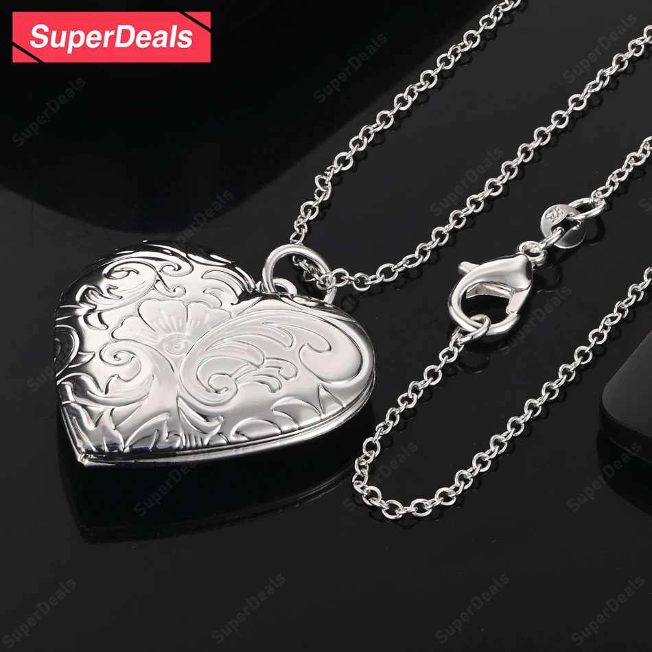 Суперпредложения, 16-30 дюймов, стерлинговое серебро 925 пробы, кулон в форме сердца, ожерелье, помолвка, свадебная вечеринка, подарки, ювелирные изделия высокого качества
Суперпредложения, 16-30 дюймов, стерлинговое серебро 925 пробы, кулон в форме сердца, ожерелье, помолвка, свадебная вечеринка, подарки, ювелирные изделия высокого качества