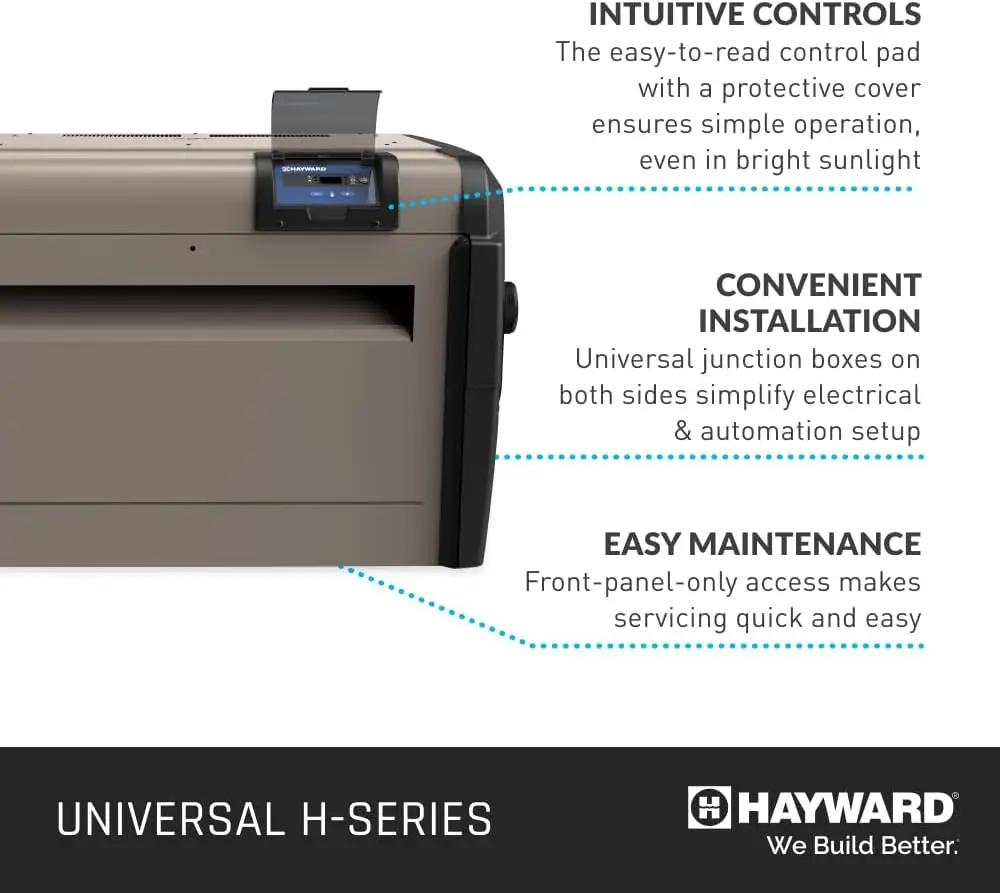 Hayward W3H400FDN Universal H-Series 400K BTU Natural Gas Pool Heater for In-Ground Pools and Spas High Efficiency
Hayward W3H400FDN Universal H-Series 400K BTU Natural Gas Pool Heater for In-Ground Pools and Spas High Efficiency