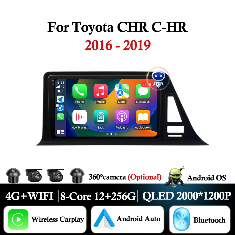 9'' Android Auto For Toyota CHR C-HR 2016 - 2019 Car Radio Video Multimedia Player GPS Navigation 4G WiFi Bluetooth DSP Stereo
9'' Android Auto For Toyota CHR C-HR 2016 - 2019 Car Radio Video Multimedia Player GPS Navigation 4G WiFi Bluetooth DSP Stereo