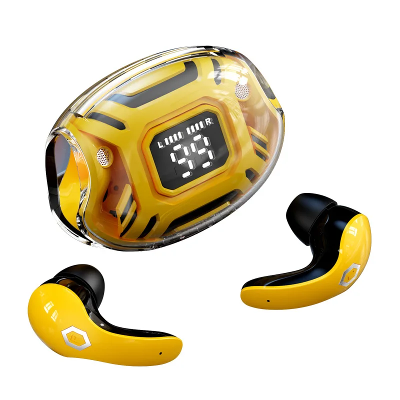 TWS Bluetooth headset, long battery life, good sound quality, in-ear mecha wind breathing light game headset
TWS Bluetooth headset, long battery life, good sound quality, in-ear mecha wind breathing light game headset