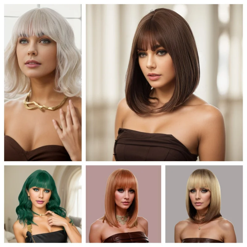 American Nordic Middle Eastern Bob Wig with Bangs Full Head Short Women's Red Brown Wig
American Nordic Middle Eastern Bob Wig with Bangs Full Head Short Women's Red Brown Wig