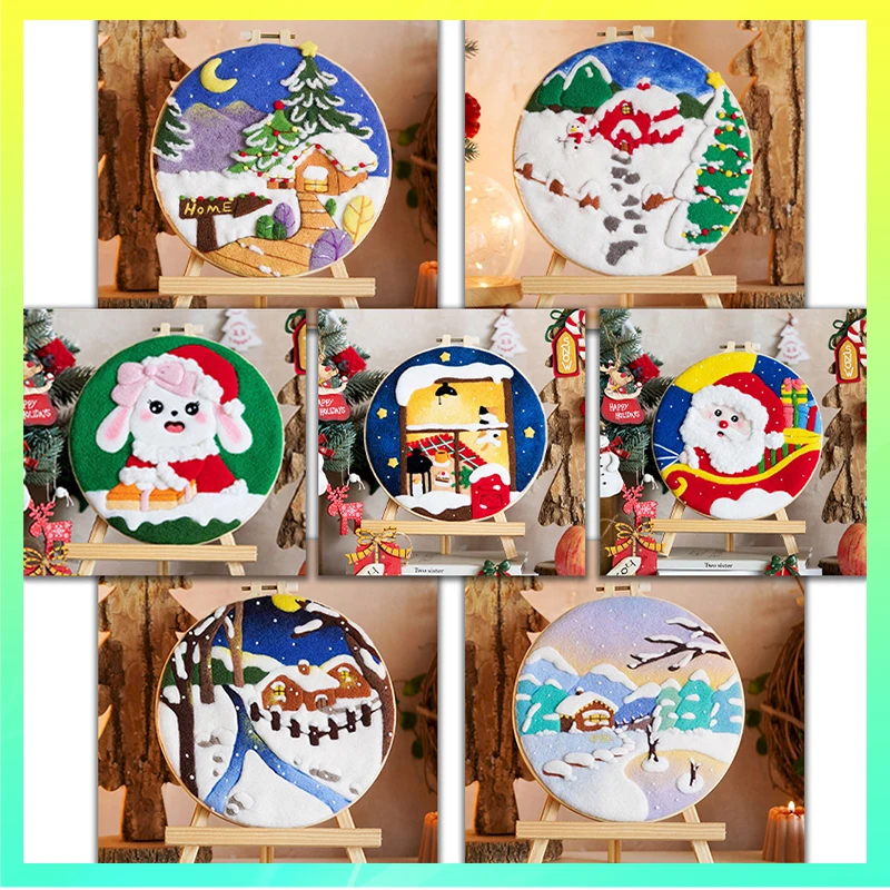 GATYZTORY Christmas Wool Painting Kit Painting Decor Felt Craft Kit Landscape Wool For Felting Art Supplies Embroidery Patterns
GATYZTORY Christmas Wool Painting Kit Painting Decor Felt Craft Kit Landscape Wool For Felting Art Supplies Embroidery Patterns