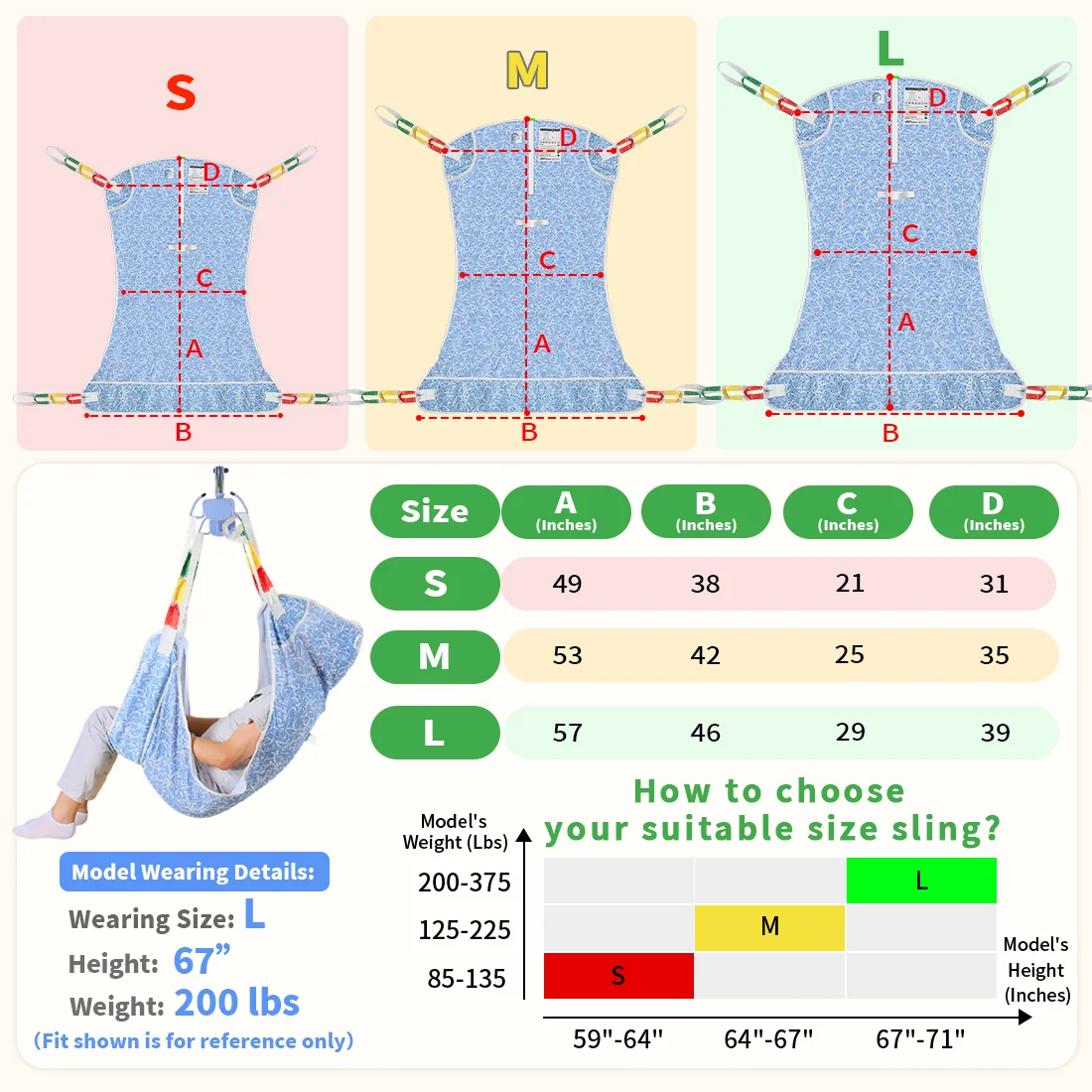 Ehucon Full Body Patient Lift Sling Heavy Duty Mesh Transfer Sling for Disabled Repositioning SWL 500 lbs for Elderly
Ehucon Full Body Patient Lift Sling Heavy Duty Mesh Transfer Sling for Disabled Repositioning SWL 500 lbs for Elderly