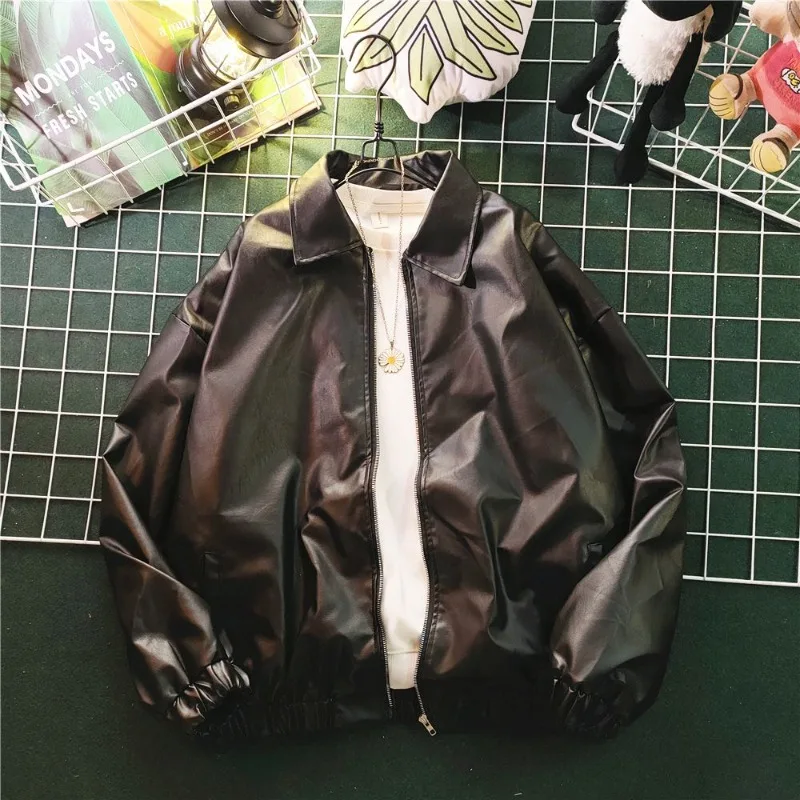 Men's Women's Oversized PU Leather Biker Jacket Casual Streetwear Fashion Fall Winter Loose Fit Collar Coat
Men's Women's Oversized PU Leather Biker Jacket Casual Streetwear Fashion Fall Winter Loose Fit Collar Coat