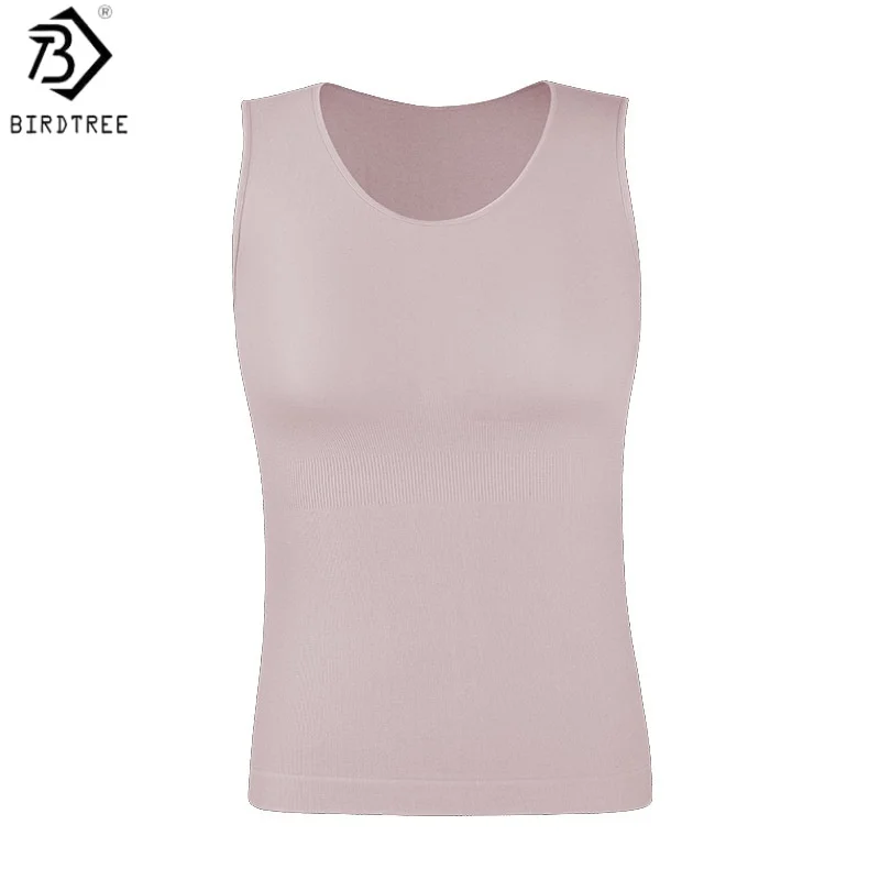 Birdtree, Silk Cashmere Blended Tank Top, O-neck Sleeveless Vest, Women Warmth Solid High Elasitc Tops, 2026 Summer New T66416JF
Birdtree, Silk Cashmere Blended Tank Top, O-neck Sleeveless Vest, Women Warmth Solid High Elasitc Tops, 2026 Summer New T66416JF
