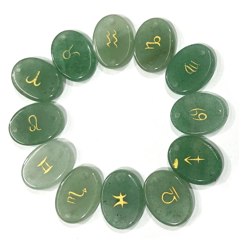 Ore Natural Tiger's Eye Oval Double Hole Engraving Stone 12 Constellation, Lvdongling, Powder Crystal, Symbol Runestone Set
Ore Natural Tiger's Eye Oval Double Hole Engraving Stone 12 Constellation, Lvdongling, Powder Crystal, Symbol Runestone Set