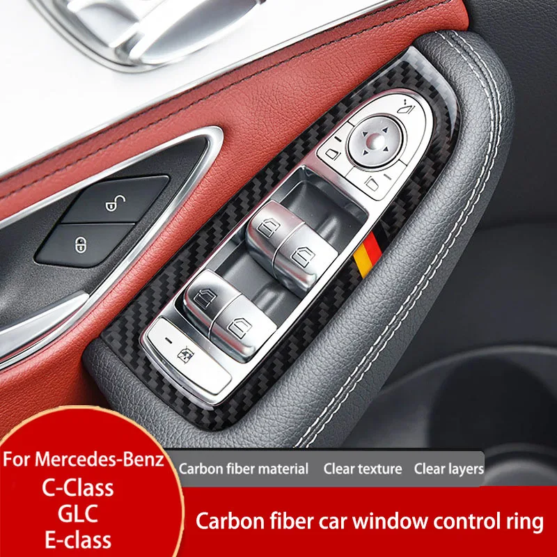 For Mercedes-Benz C-Class GLC W205 E-Class Carbon Fiber Car Window Control Panel Ring Interior Modification Auto Accessories
For Mercedes-Benz C-Class GLC W205 E-Class Carbon Fiber Car Window Control Panel Ring Interior Modification Auto Accessories