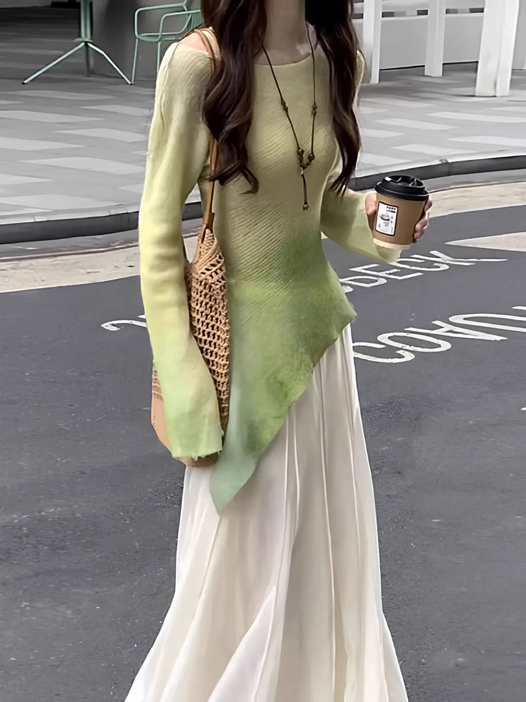 Trendy Uneven een Dyed Knitted Top Women's Spring Autumn Inner Wear Midi One oulder Bone Sweater Upper Body
Trendy Uneven een Dyed Knitted Top Women's Spring Autumn Inner Wear Midi One oulder Bone Sweater Upper Body