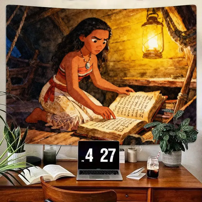 1 шт., гобелен Disney Moana Warrior Princess Adventure для чтения, древняя книга, настенный художественный декор из полиэстера для гостиной, спальни, подарок
1 шт., гобелен Disney Moana Warrior Princess Adventure для чтения, древняя книга, настенный художественный декор из полиэстера для гостиной, спальни, подарок