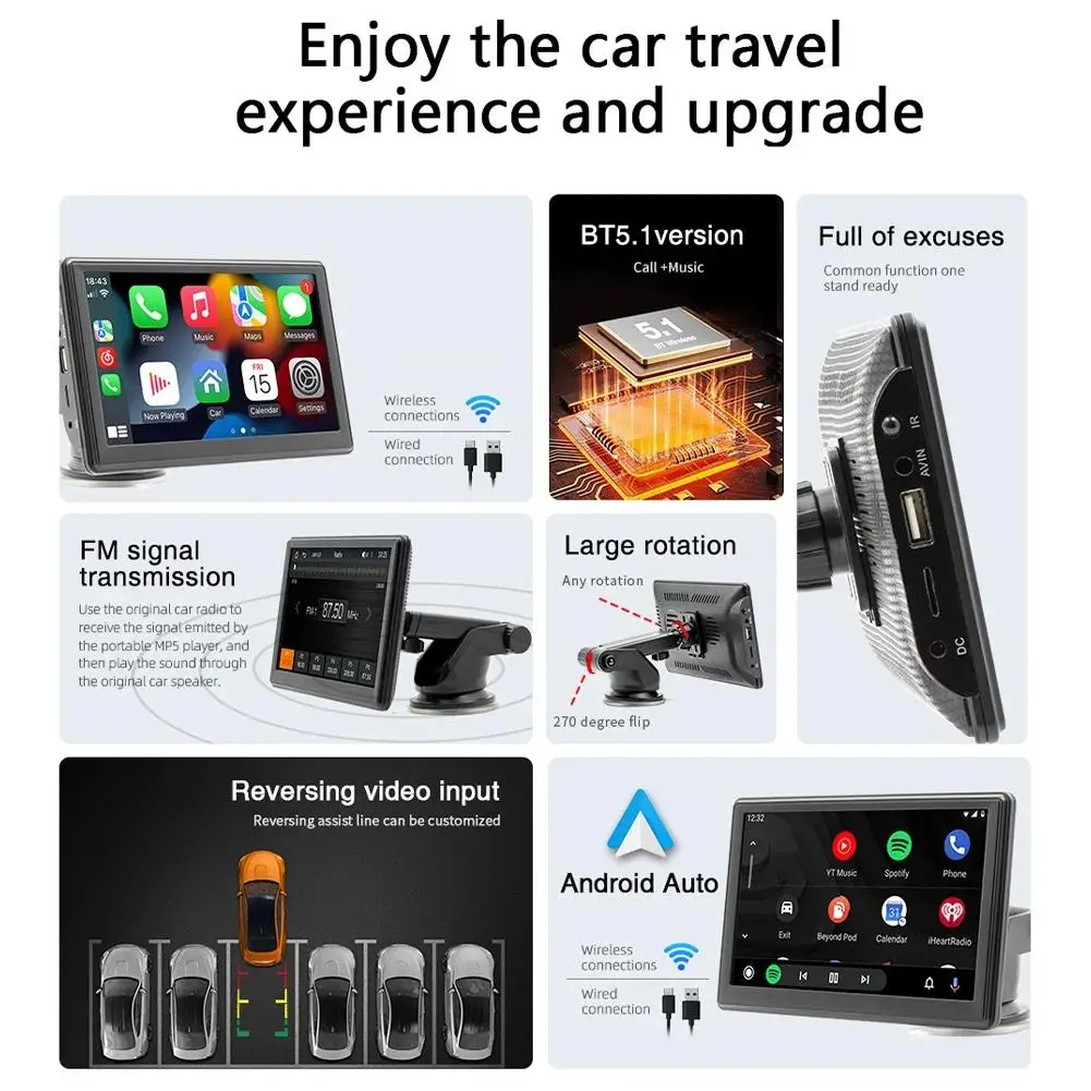 Car MP5 Player Bluetooth Hands-free Multimedia Video Screen Player HD Touch Car Radio Radio Portable 7-inch A2N0
Car MP5 Player Bluetooth Hands-free Multimedia Video Screen Player HD Touch Car Radio Radio Portable 7-inch A2N0