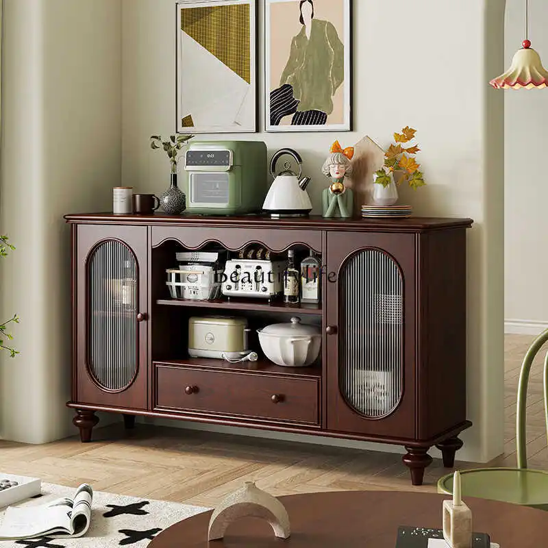 Medieval style dining side cabinet Solid wood wine cabinet Integrated storage against the wall Living room
Medieval style dining side cabinet Solid wood wine cabinet Integrated storage against the wall Living room