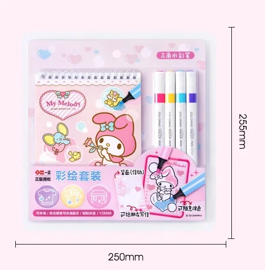 Новый набор для рисования цвета Sanrio Cinnamoroll Mymelody Kuromi, сумка для граффити «сделай сам», с маркерами, художественные ремесла, цветное наполнение, рисунок, подарок
Новый набор для рисования цвета Sanrio Cinnamoroll Mymelody Kuromi, сумка для граффити «сделай сам», с маркерами, художественные ремесла, цветное наполнение, рисунок, подарок