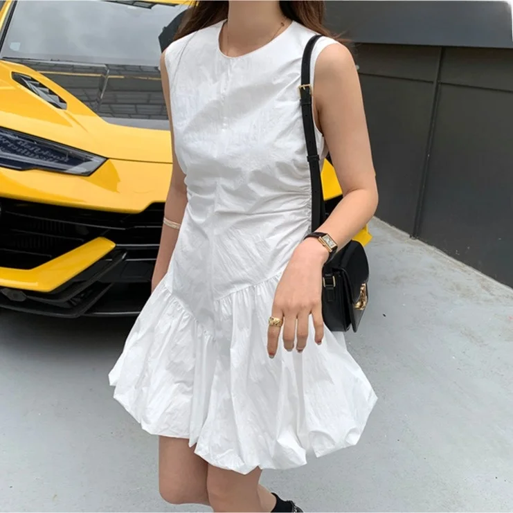 Korean Style Age-Defying Design Sleeveless Vest Puff Skirt Dress Cotton Summer Casual Wear Inner Match Fake Two-Piece
Korean Style Age-Defying Design Sleeveless Vest Puff Skirt Dress Cotton Summer Casual Wear Inner Match Fake Two-Piece