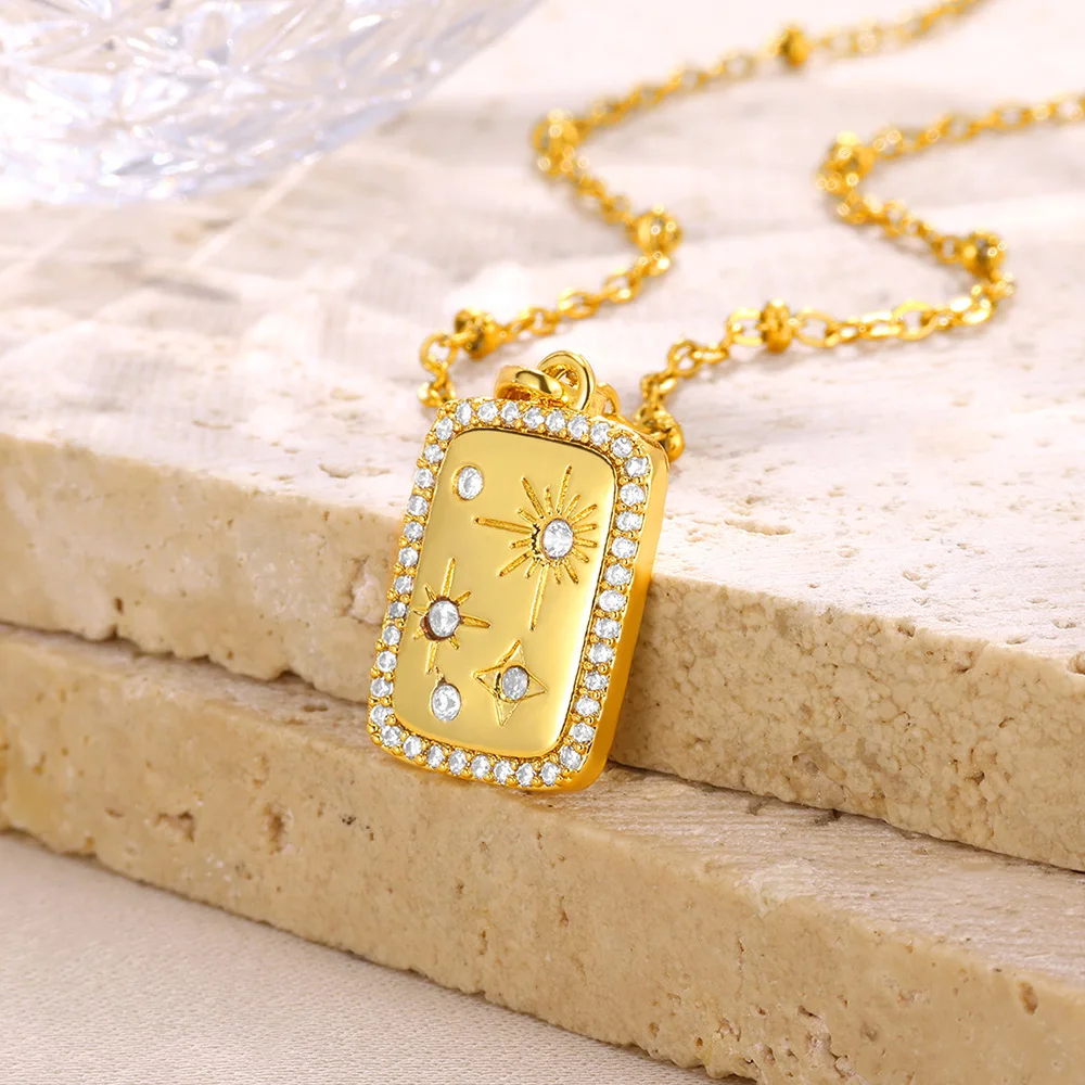 Small Rectangle Pendant Necklace Moon Star Pattern Woman Retro Necklaces Rhinestone Jewelry Christmas BFF Gift 2024 New Trendy
Small Rectangle Pendant Necklace Moon Star Pattern Woman Retro Necklaces Rhinestone Jewelry Christmas BFF Gift 2024 New Trendy