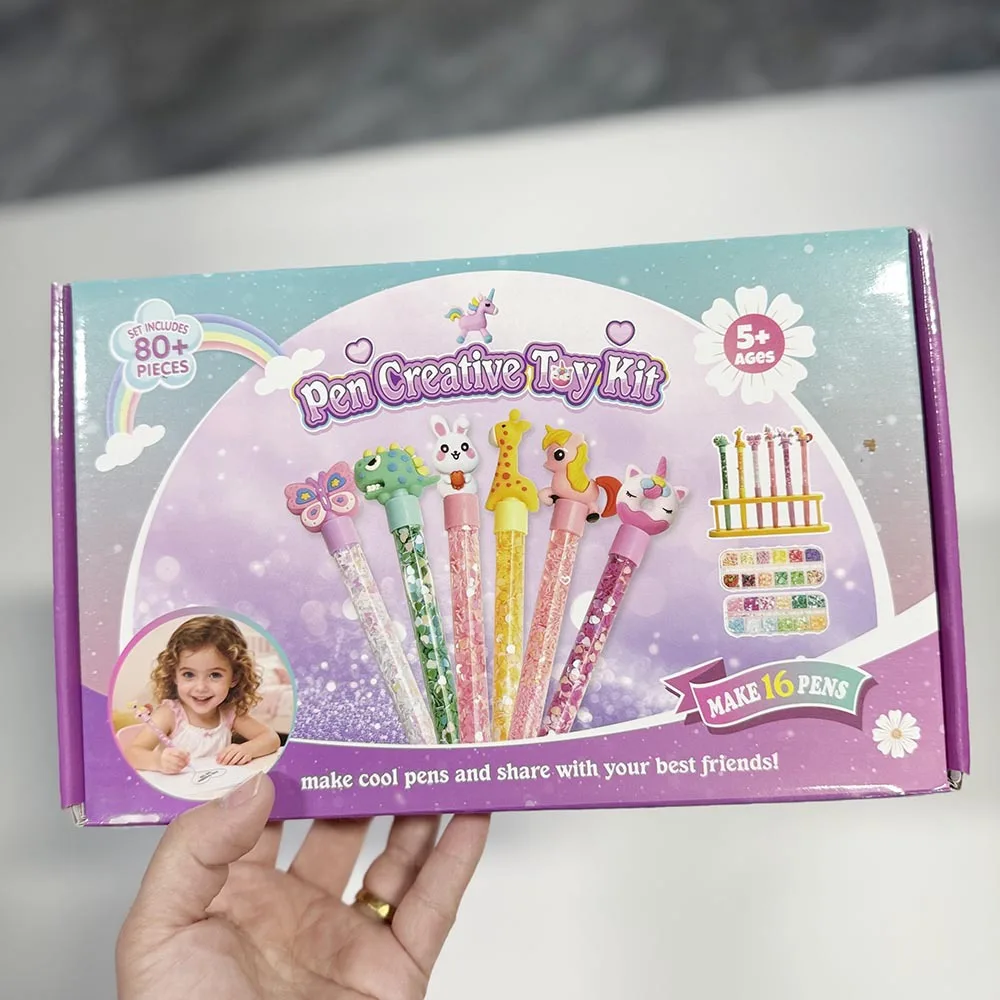 Girls DIY Sparkle Pen Craft Kit, Cute Cartoon & Sequins Decorations, Handmade Pen Making Stationery Set, Fun Kids Activity Gift
Girls DIY Sparkle Pen Craft Kit, Cute Cartoon & Sequins Decorations, Handmade Pen Making Stationery Set, Fun Kids Activity Gift