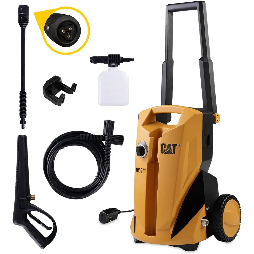 1850PSI 1.4GPM Electric Pressure Washer With 20FT Hose Quick Release Gun 3 In 1 Nozzle Foam Cannon For Patio Driveway RV
1850PSI 1.4GPM Electric Pressure Washer With 20FT Hose Quick Release Gun 3 In 1 Nozzle Foam Cannon For Patio Driveway RV