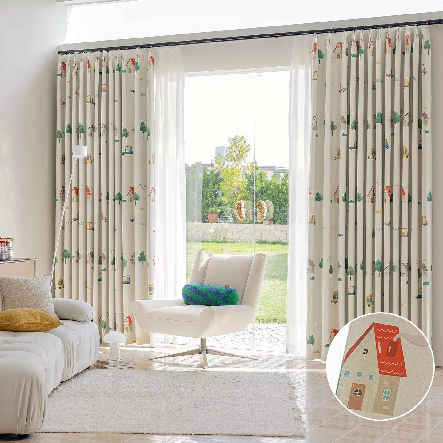 1PC Modern Cartoon Colorful House Trees Cars Pattern Blackout Curtain for Kids Bedroom Printed Window Drape Home Decoration
1PC Modern Cartoon Colorful House Trees Cars Pattern Blackout Curtain for Kids Bedroom Printed Window Drape Home Decoration