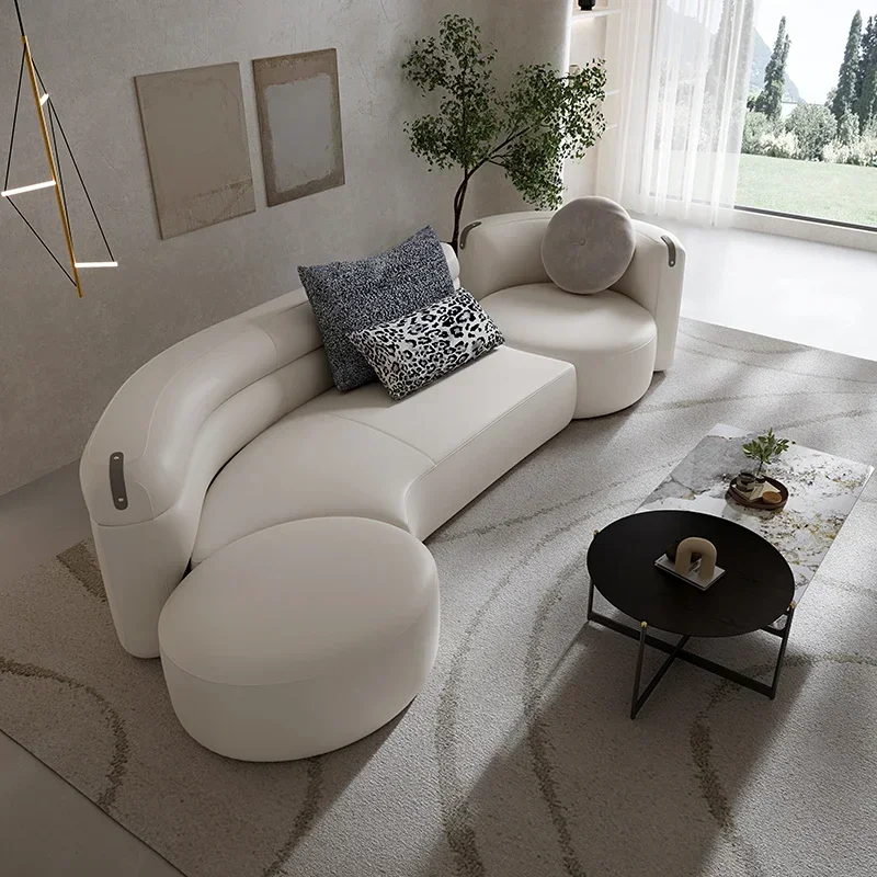 Creative sofa special-shaped leather living room modern simple cream style light luxury
Creative sofa special-shaped leather living room modern simple cream style light luxury