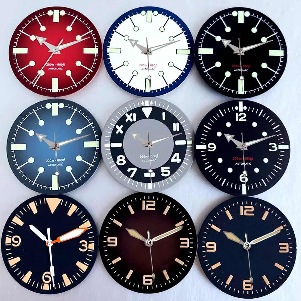 31mm Diver Watch Dial Face Hands Set for NH35 NH36 ETA2824 Miyota 8215 Movt Green Luminous Vintage Dial Diving watch Parts
31mm Diver Watch Dial Face Hands Set for NH35 NH36 ETA2824 Miyota 8215 Movt Green Luminous Vintage Dial Diving watch Parts