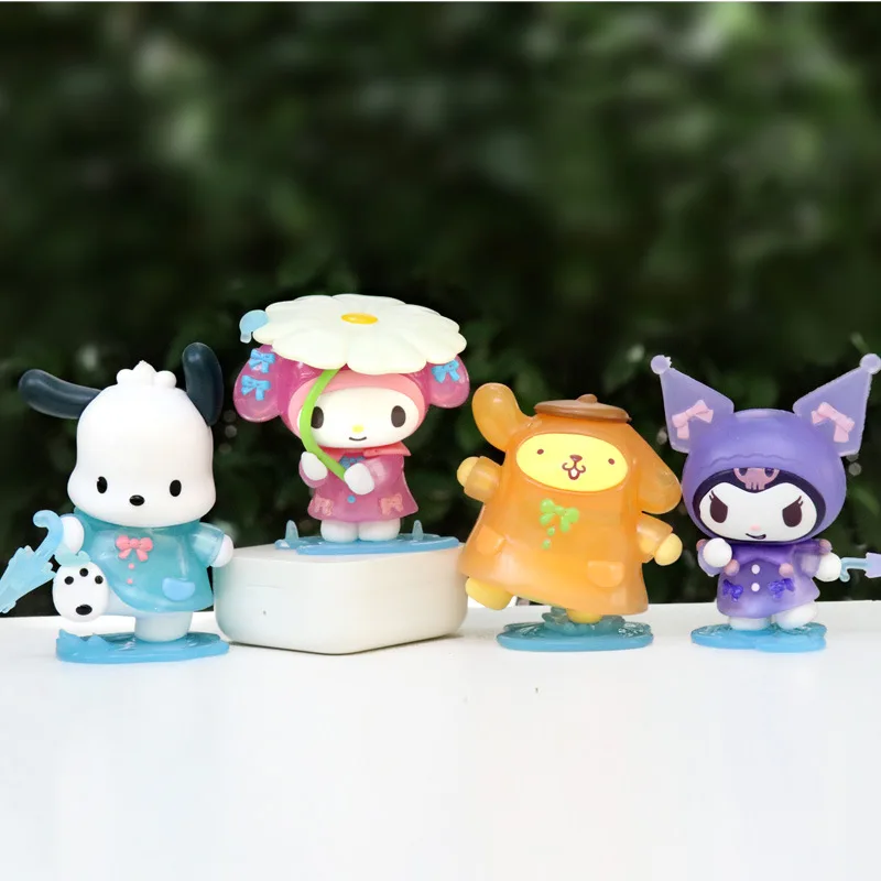 4pcs Kawaii Sanrio Cute Kuromi Pochacco Rainy Day Series Desktop Ornaments Desk Accessory Collect Figure Model Kid Toy Gifts
4pcs Kawaii Sanrio Cute Kuromi Pochacco Rainy Day Series Desktop Ornaments Desk Accessory Collect Figure Model Kid Toy Gifts