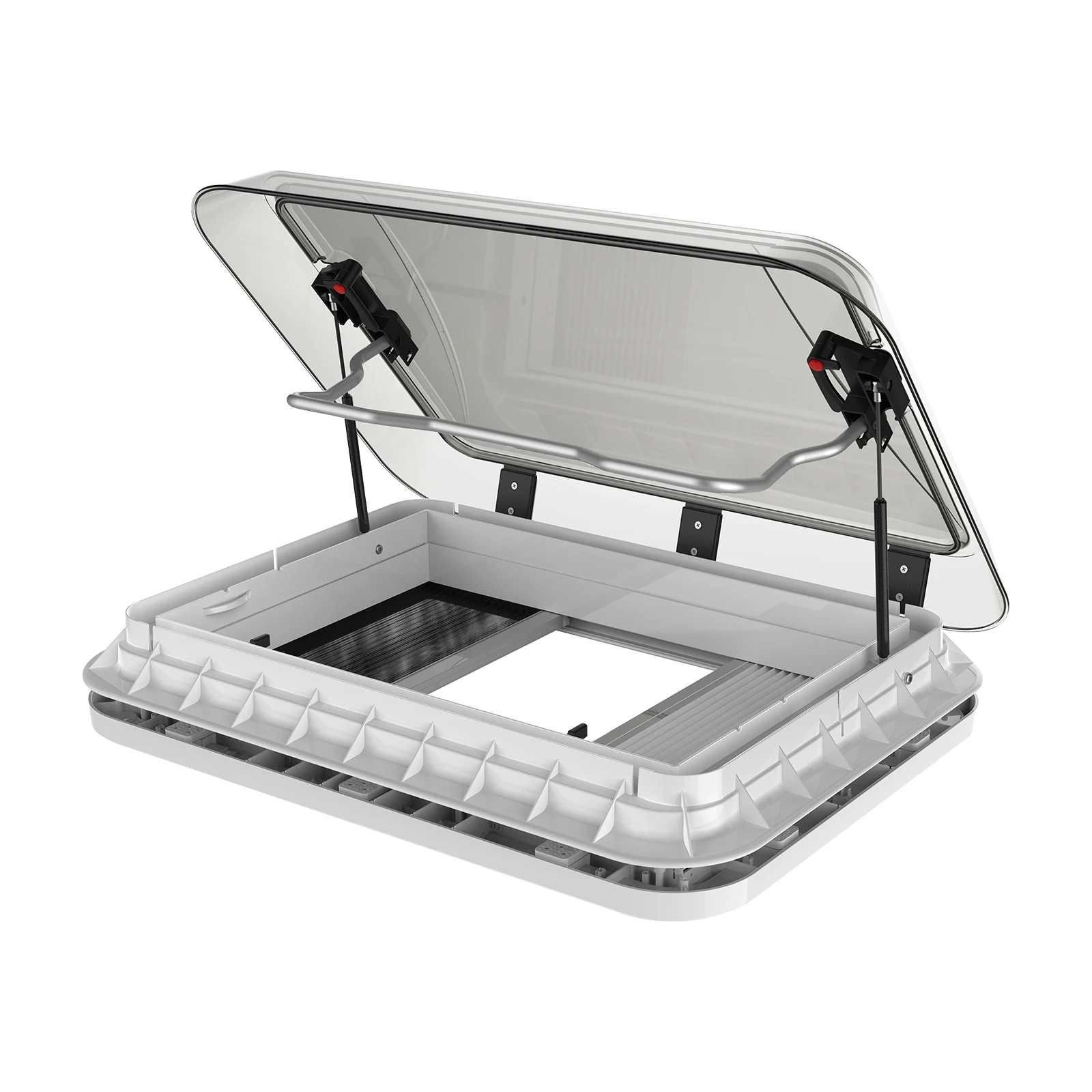 700*500mm RV Roof Skylight ASA Material Double Glazed Light Gray UV-Resistant Acrylic Glass for Camper Trailers & Campers
700*500mm RV Roof Skylight ASA Material Double Glazed Light Gray UV-Resistant Acrylic Glass for Camper Trailers & Campers