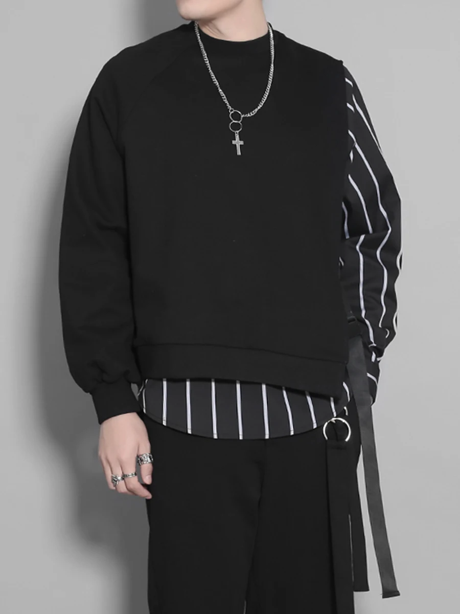 Men's Fall Dark Department Of British Color Stripes Irregular Patchwork Casual Long Sleeve Hoodie Male Trend
Men's Fall Dark Department Of British Color Stripes Irregular Patchwork Casual Long Sleeve Hoodie Male Trend