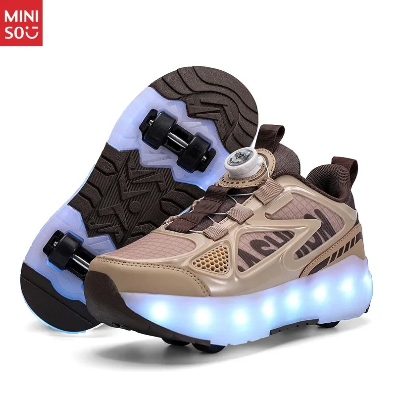 Miniso Kids Heelys 4-колесные летние съемные кроссовки для мальчиков с подсветкой, студенческие кроссовки для девочек на колесах
Miniso Kids Heelys 4-колесные летние съемные кроссовки для мальчиков с подсветкой, студенческие кроссовки для девочек на колесах