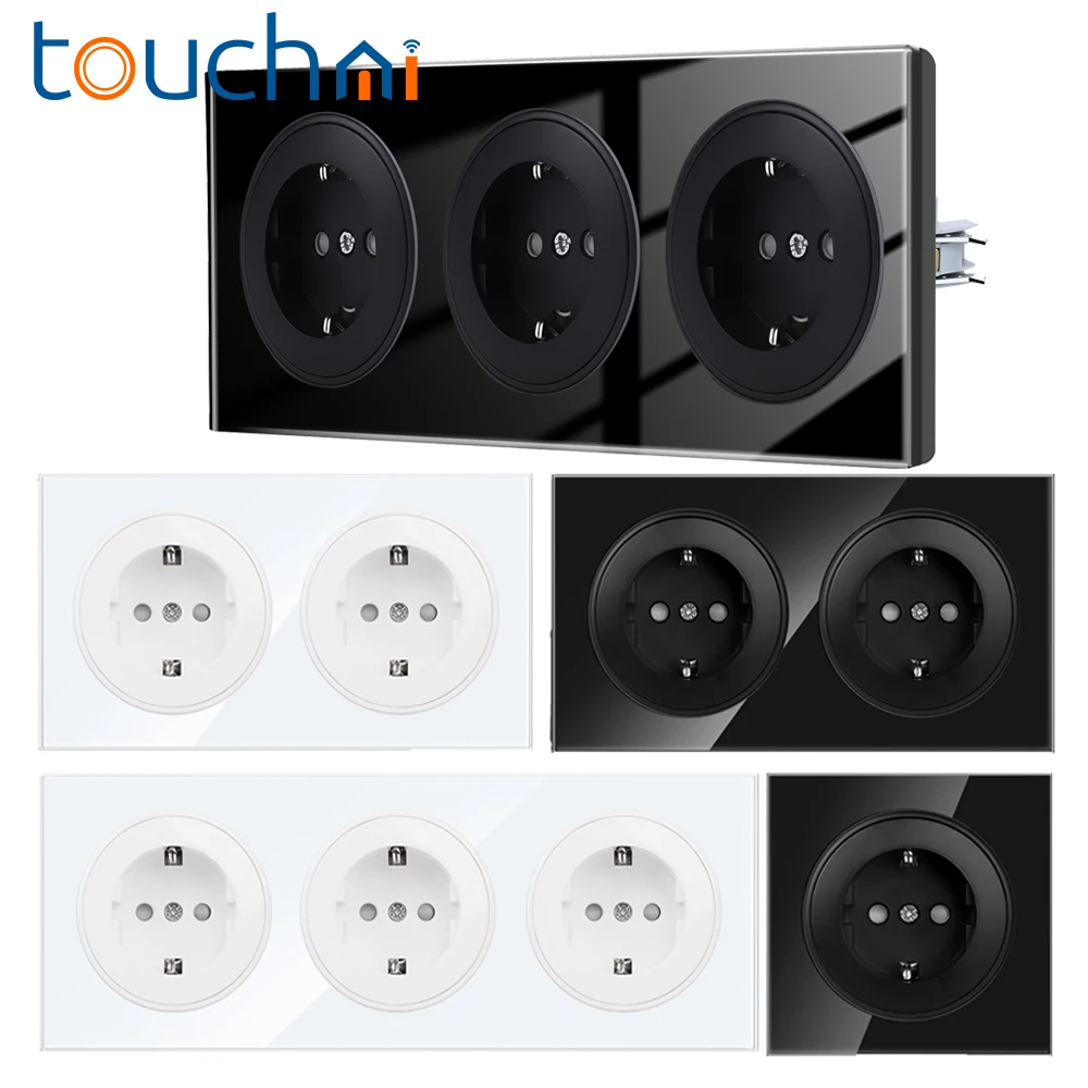TOUCHIMI стандарт ЕС, одинарная настенная розетка, двойные розетки, тройная электрическая розетка для дома, комнаты, офиса, стеклянная рамка 16А
TOUCHIMI стандарт ЕС, одинарная настенная розетка, двойные розетки, тройная электрическая розетка для дома, комнаты, офиса, стеклянная рамка 16А