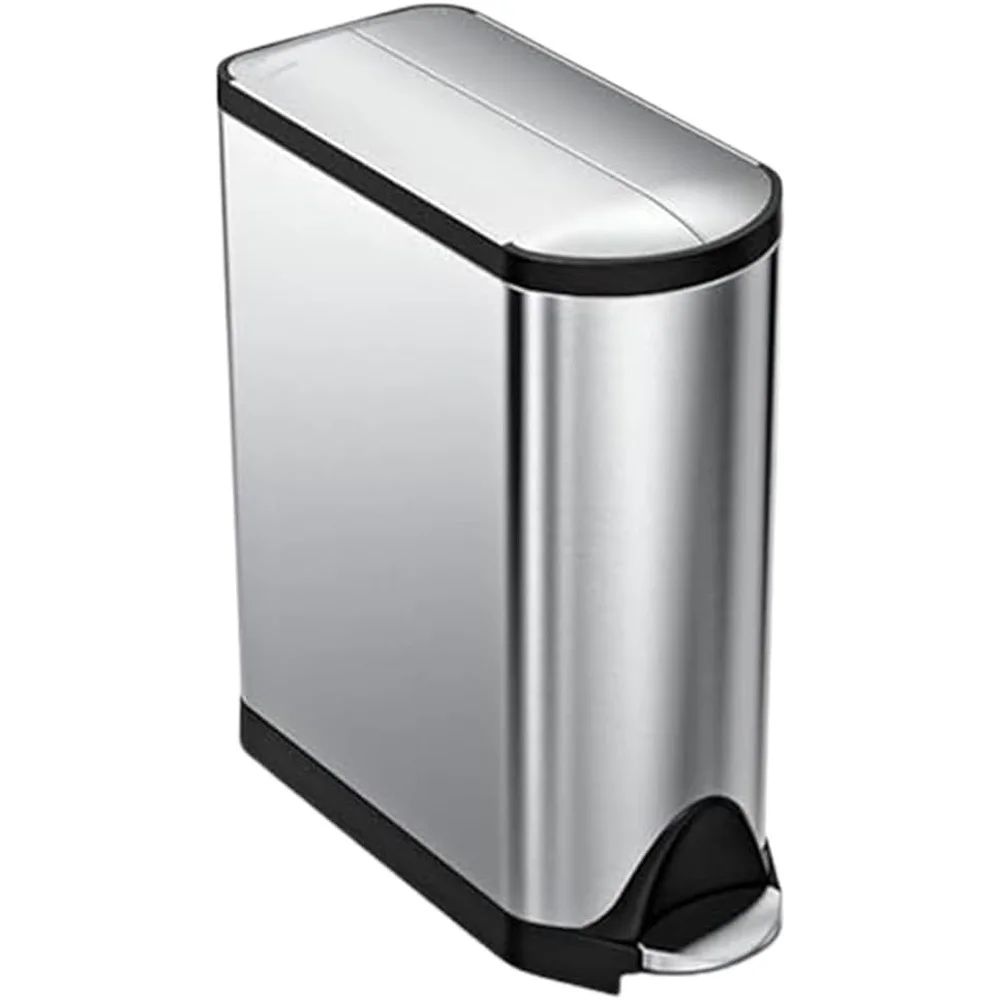 45L Kitchen Step Trash Can Butterfly Lid Stainless Steel Silent Close Strong Steel Pedal Removable Inner Bucket Non-Skid Base
45L Kitchen Step Trash Can Butterfly Lid Stainless Steel Silent Close Strong Steel Pedal Removable Inner Bucket Non-Skid Base