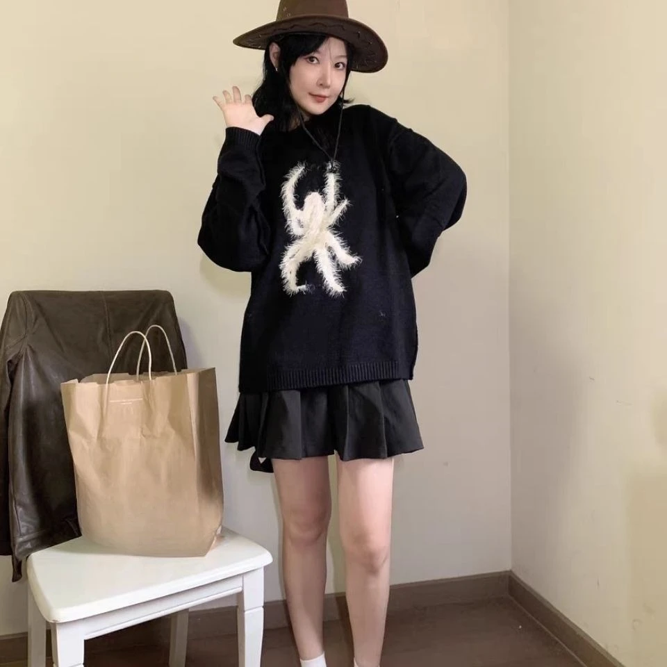 Subculture Punk Pullovers Jumpers Long Sleeve Women Casual Slash Neck Y2K Sweaters Gothic Style Vintage Girl Clothing Autumn
Subculture Punk Pullovers Jumpers Long Sleeve Women Casual Slash Neck Y2K Sweaters Gothic Style Vintage Girl Clothing Autumn