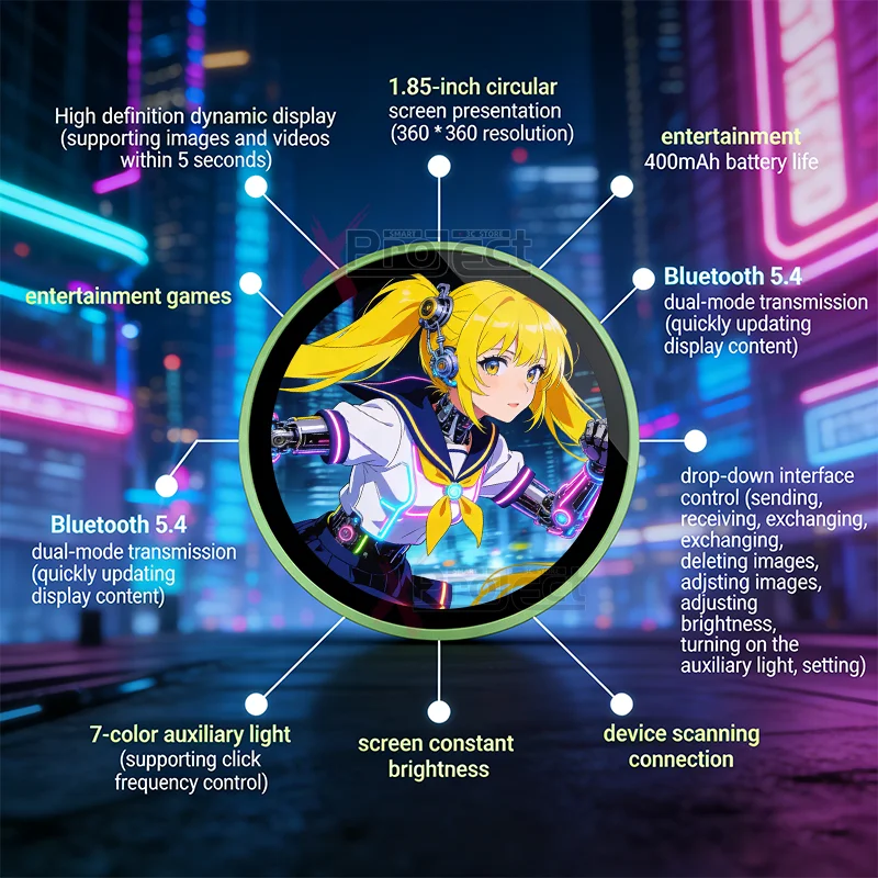 Electronic Badge Customizable Photos Videos Gifs E-Badges Digital LED Animes Pin Touch Control Gift for Anime Lover Kid Birthday
Electronic Badge Customizable Photos Videos Gifs E-Badges Digital LED Animes Pin Touch Control Gift for Anime Lover Kid Birthday