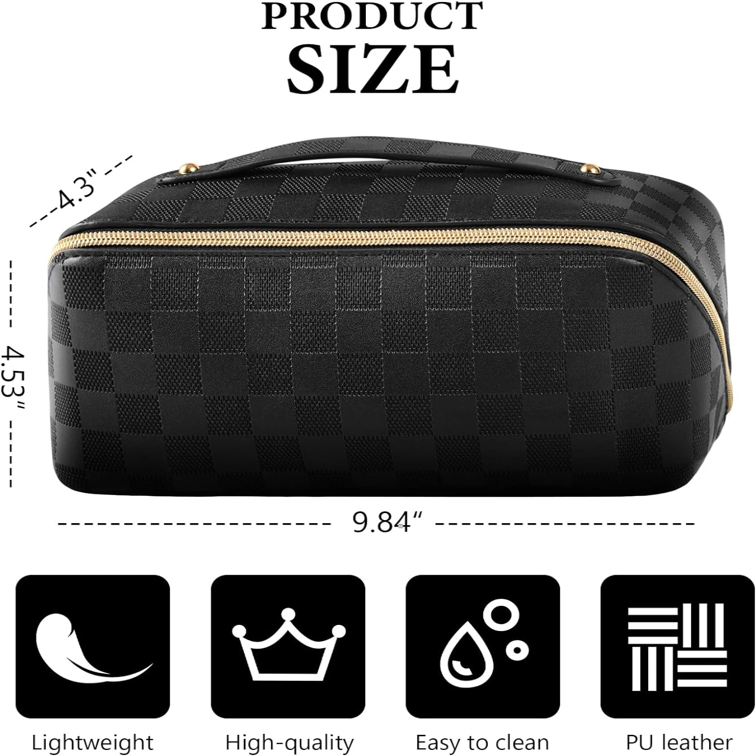 Elegant White Waterproof PU Leather Travel Cosmetic Makeup Bag - Stylish, High Practical Design, Large Capacity Multifunctional
Elegant White Waterproof PU Leather Travel Cosmetic Makeup Bag - Stylish, High Practical Design, Large Capacity Multifunctional