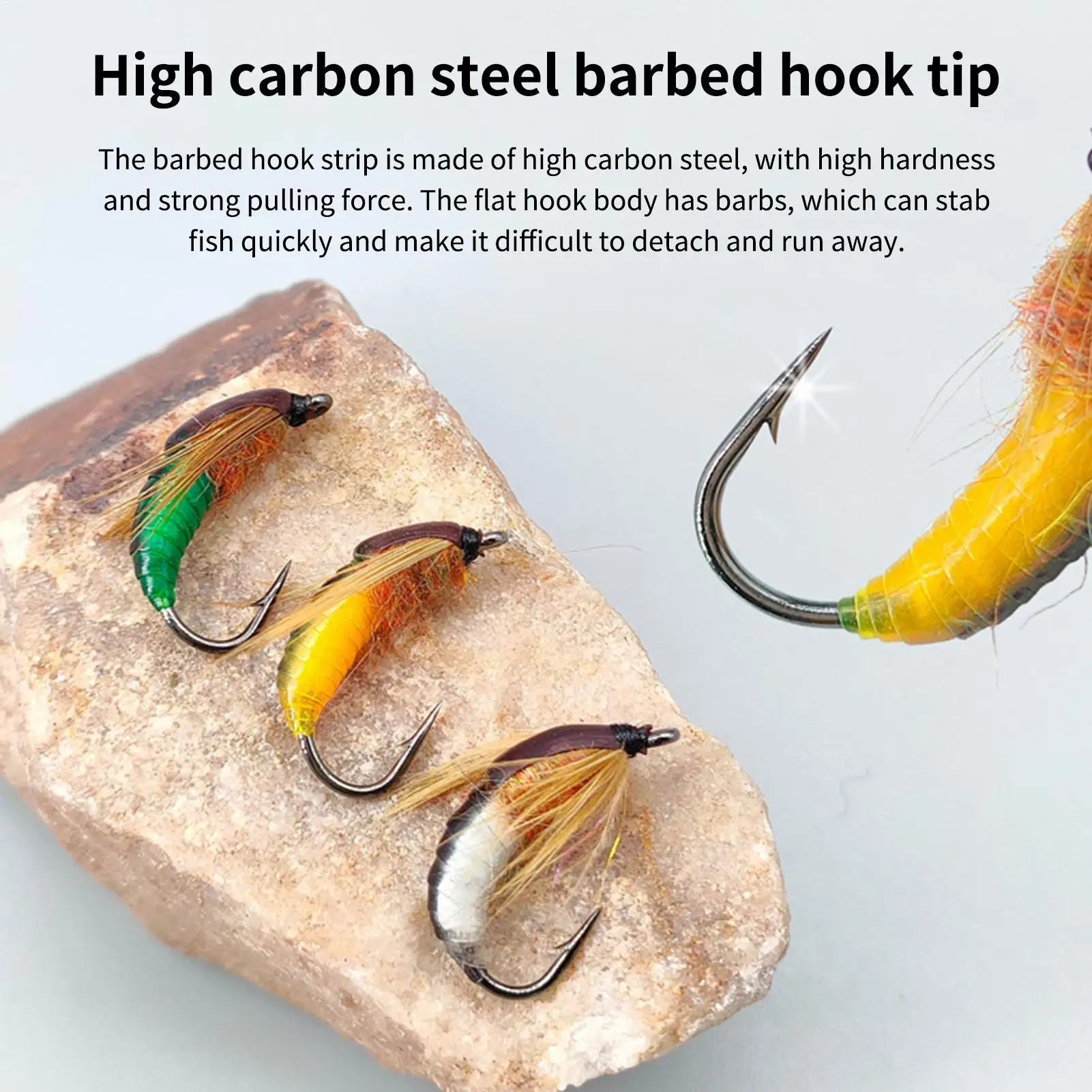 6 Pieces Multifunctional Realistic Fly Fishing Bait Fake Lures Effective for Camping Hiking Backpacking River Lake Fishing
6 Pieces Multifunctional Realistic Fly Fishing Bait Fake Lures Effective for Camping Hiking Backpacking River Lake Fishing