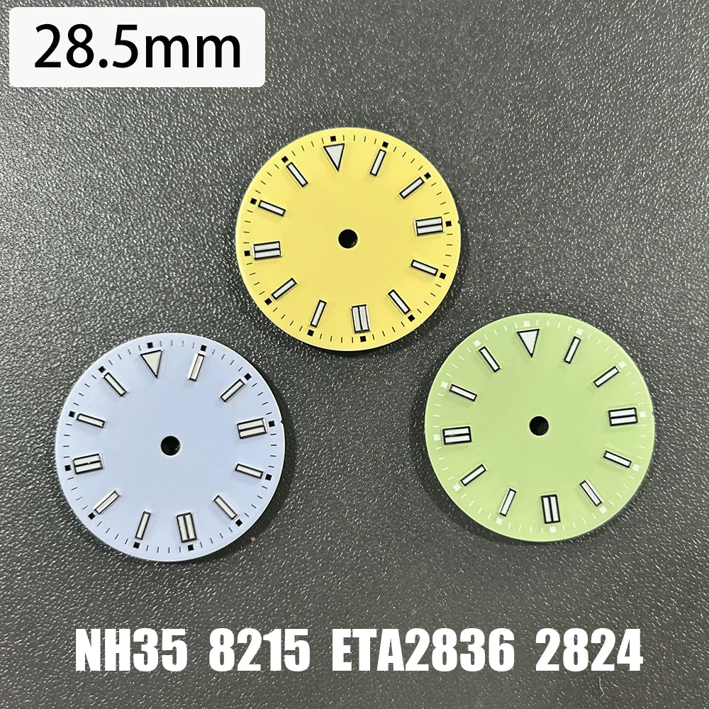Watch Accessories Dial 28.5mm Blue-green Luminous Dial Suitable for NH35 ETA2836 2824 8215 Movement
Watch Accessories Dial 28.5mm Blue-green Luminous Dial Suitable for NH35 ETA2836 2824 8215 Movement
