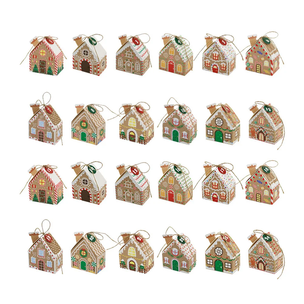 24pcs Christmas Advent Calendar Box House Shaped Treat Containers Easy Assemble For Holiday Party Favors Candy Storage 
24pcs Christmas Advent Calendar Box House Shaped Treat Containers Easy Assemble For Holiday Party Favors Candy Storage